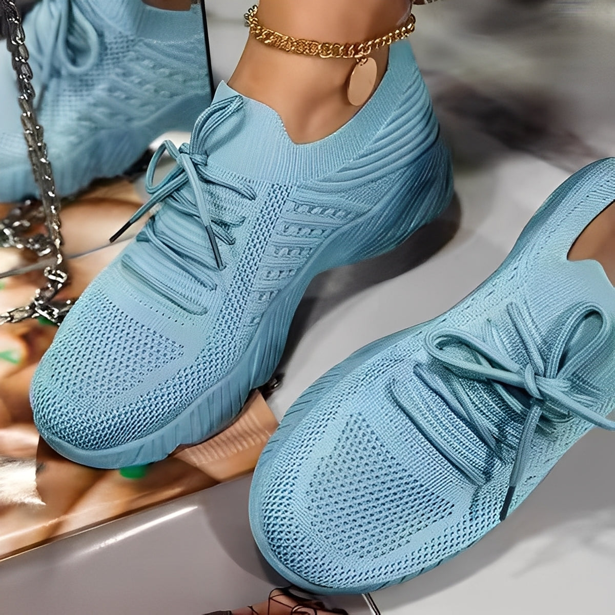 Damskie Oddychające Sneakersy Sportowe – Lekkie Buty do Chodzenia