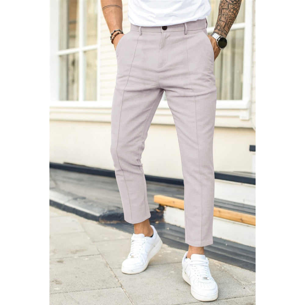 Męskie Spodnie Eleganckie Slim Fit Nowoczesny Styl i Komfort