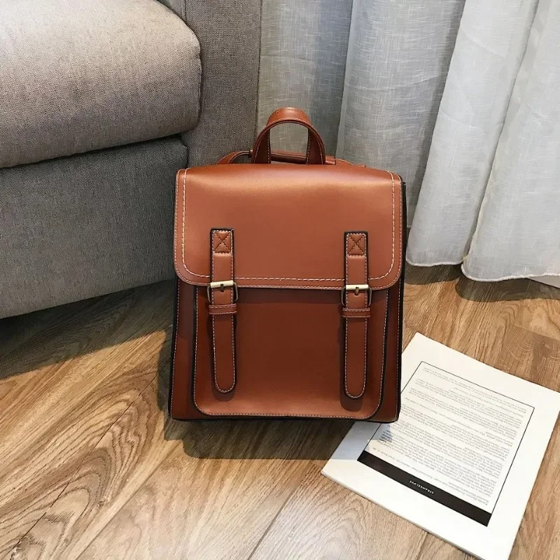 Elegancki plecak skórzany damski pojemny stylowy plecak miejski