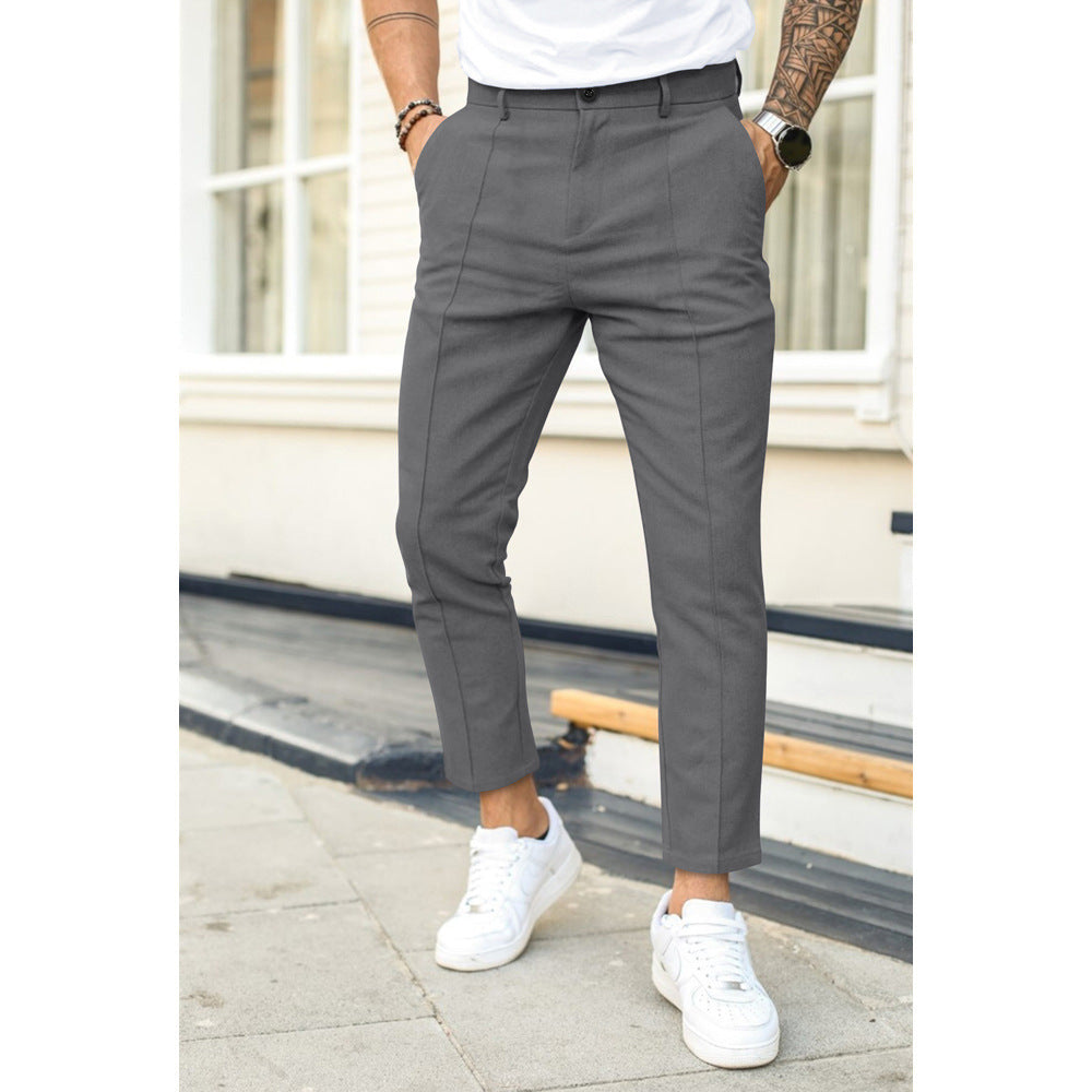 Męskie Spodnie Eleganckie Slim Fit Nowoczesny Styl i Komfort