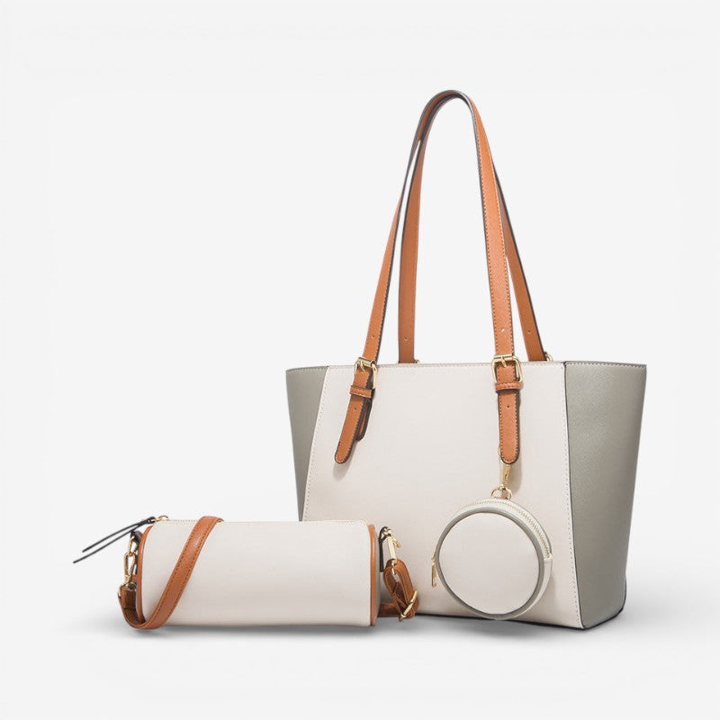 Damska Duża Torebka Tote na Ramię z Kosmetyczką