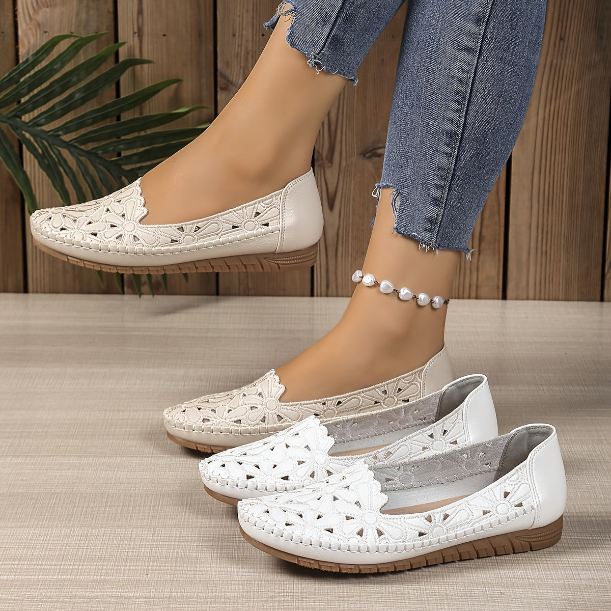Damskie baleriny ażurowe lekkie wygodne buty na lato
