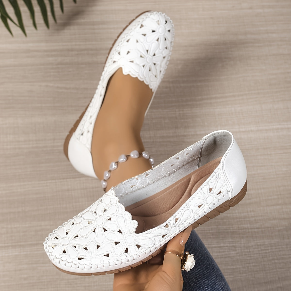 Damskie baleriny ażurowe lekkie wygodne buty na lato