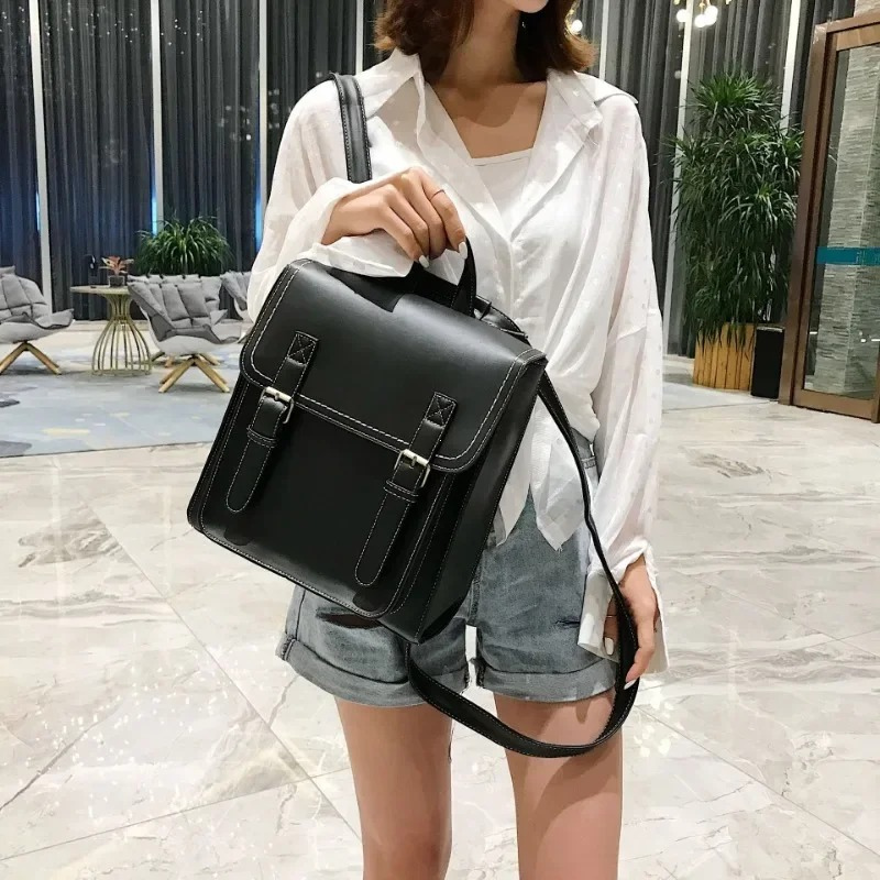 Elegancki plecak skórzany damski pojemny stylowy plecak miejski