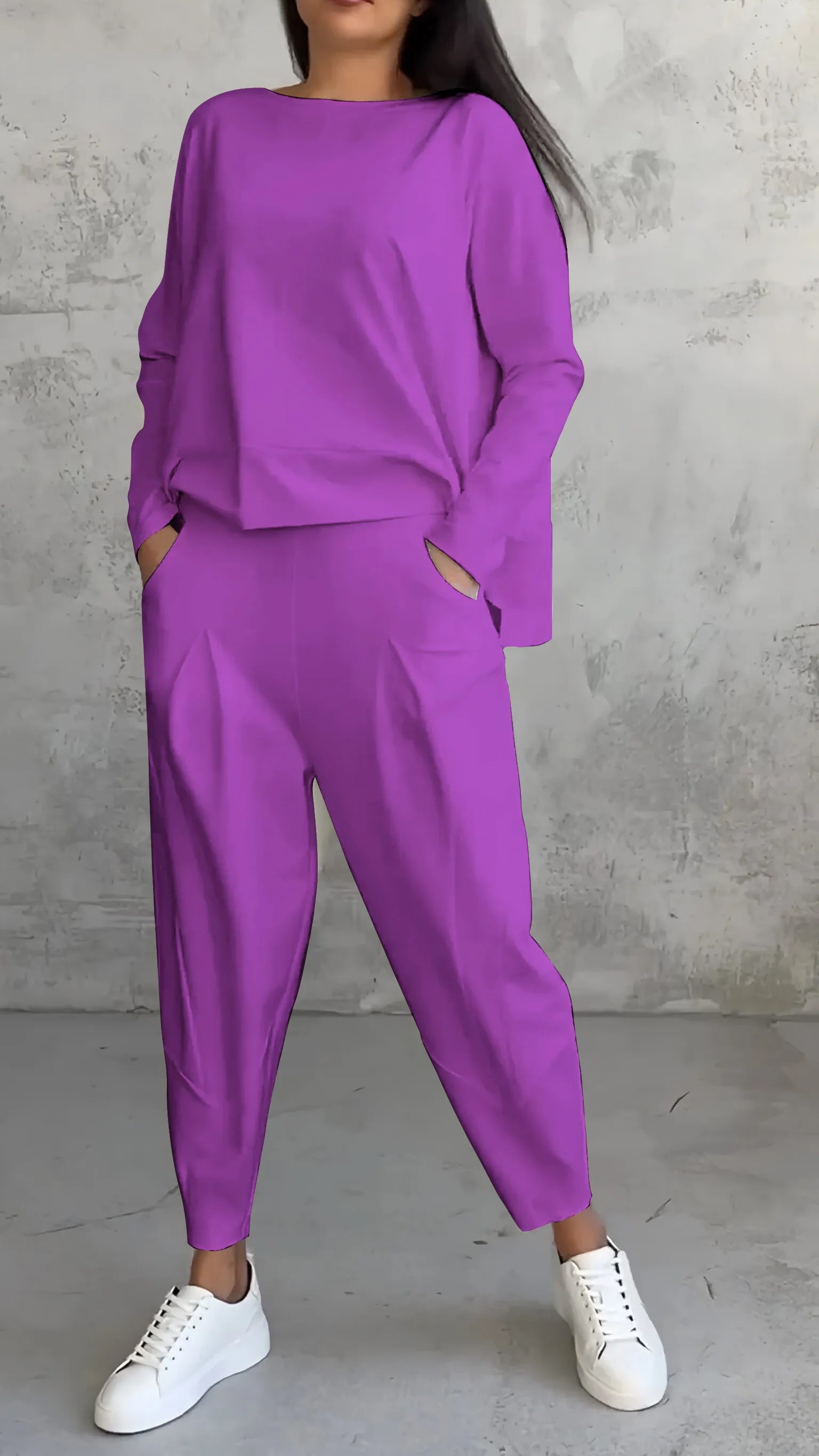 Damski Komplet Dresowy Casualowy do Codziennych Stylizacji
