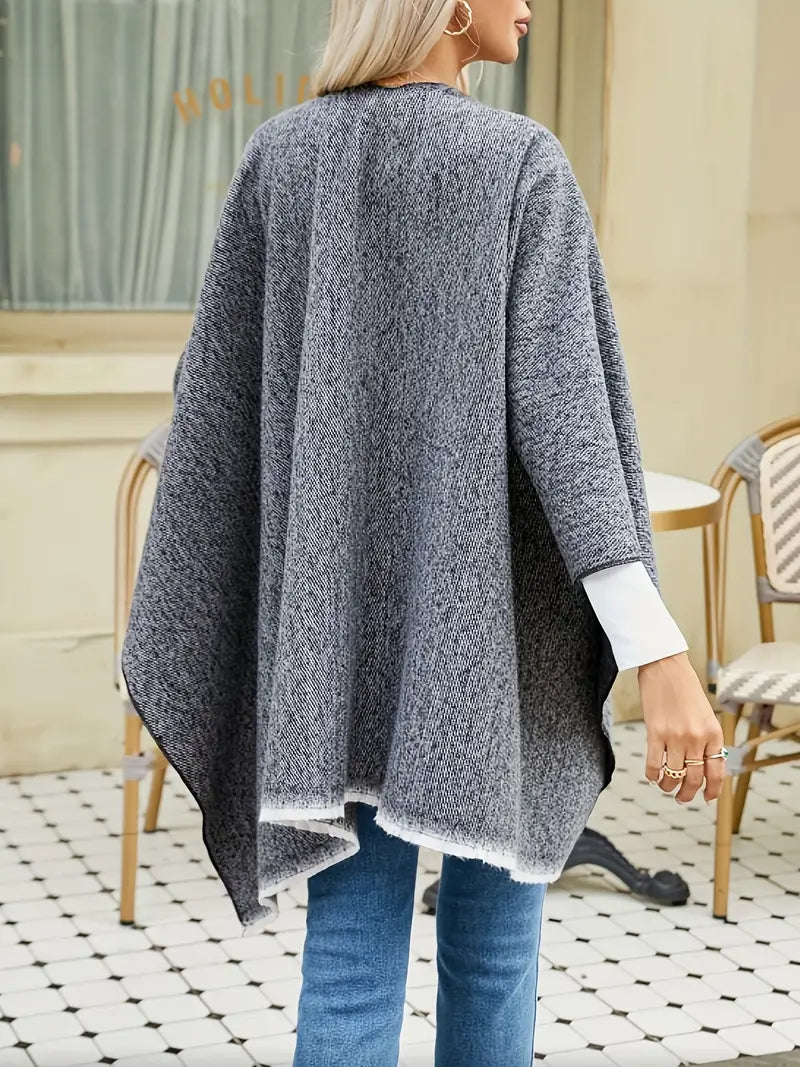 Elegancka Peleryna Damska Poncho do Stylizacji Miejskich