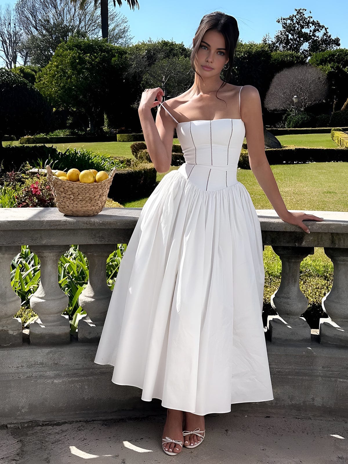 Evelisse | Letnia sukienka midi o lekkim, eleganckim fasonie