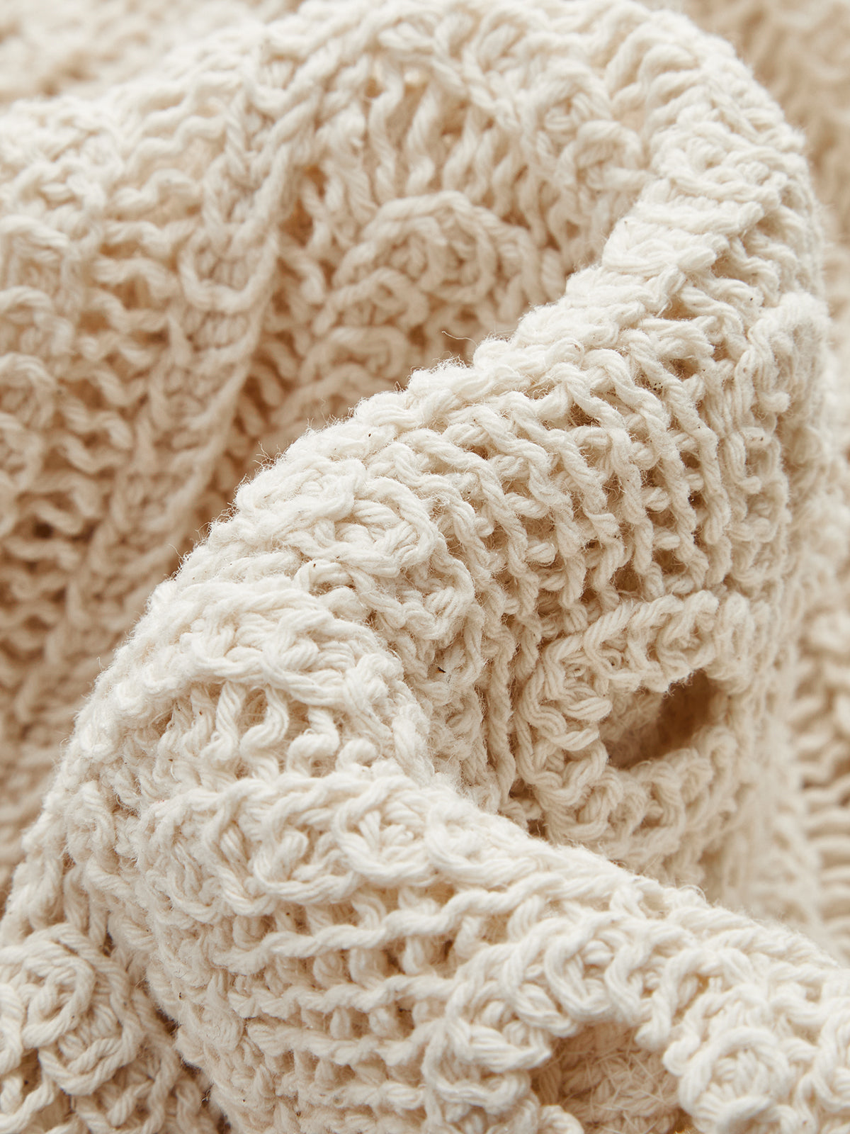 Krótki Ażurowy Kardigan Dzianinowy z Guzikami