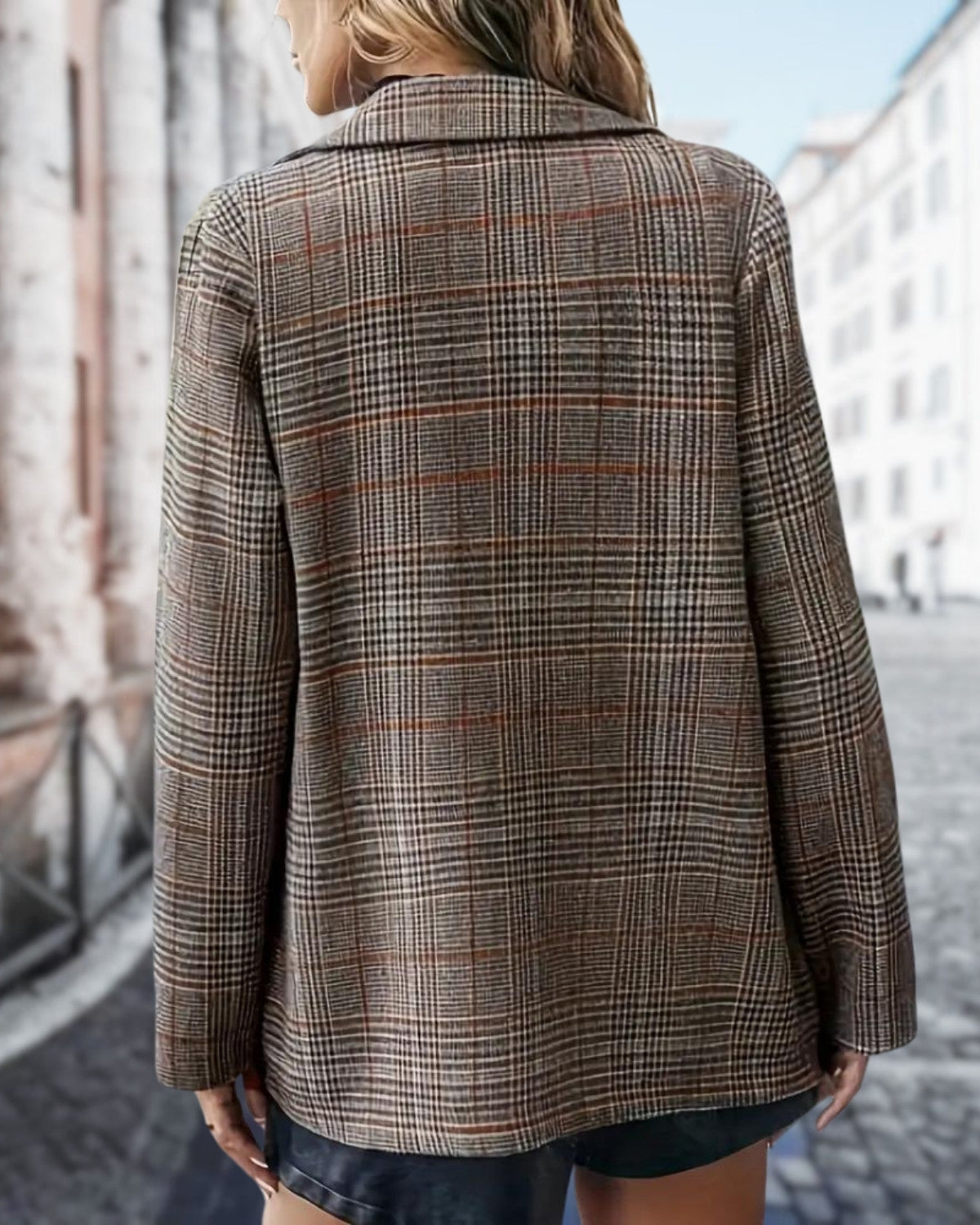 Marynarka w Kratę Oversize – Elegancka i Ponadczasowa