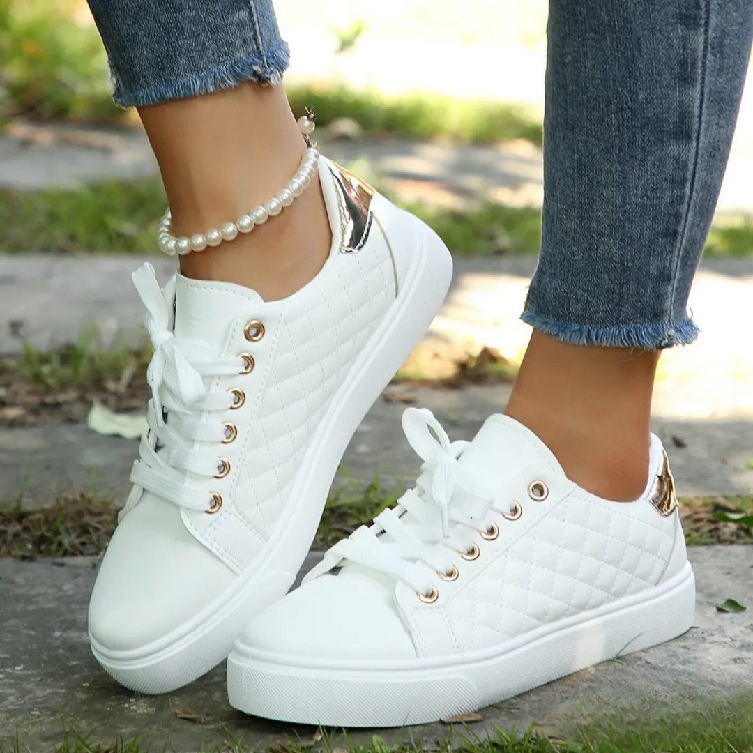 Damskie Sneakersy Casual z Pikowanym Wzorem