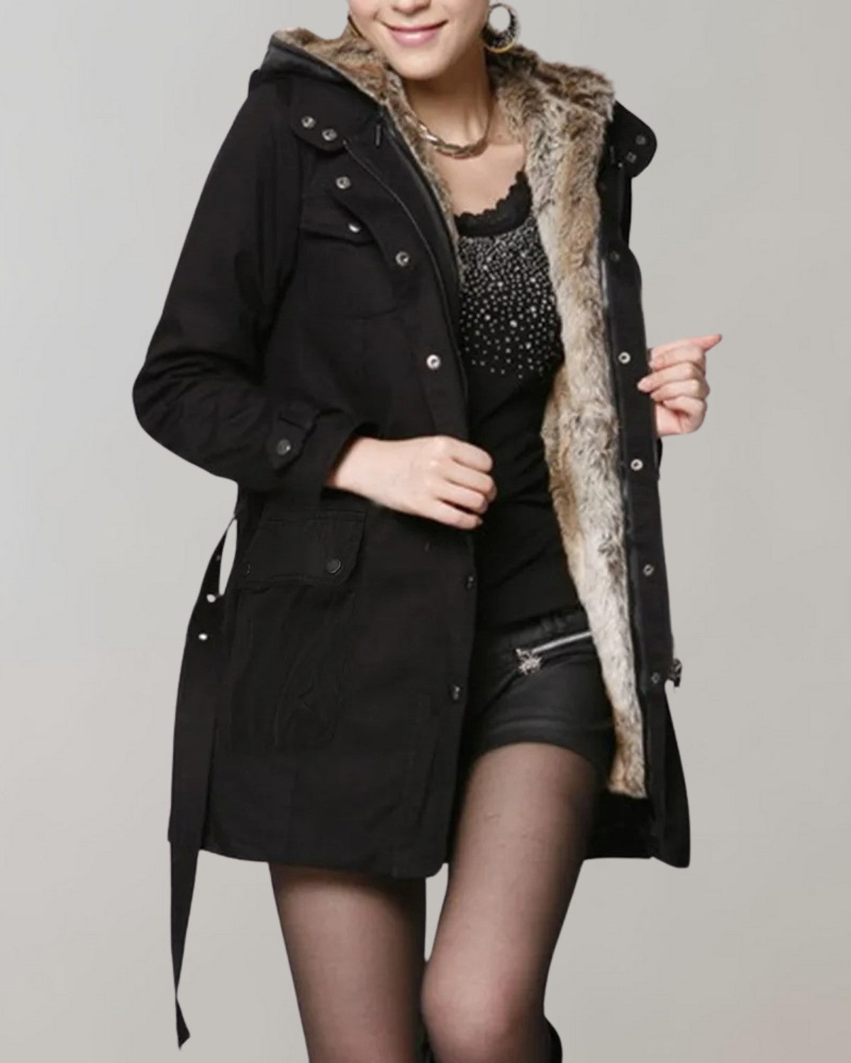 Zimowa Parka z Futrzanym Wnętrzem – Ciepła i Stylowa