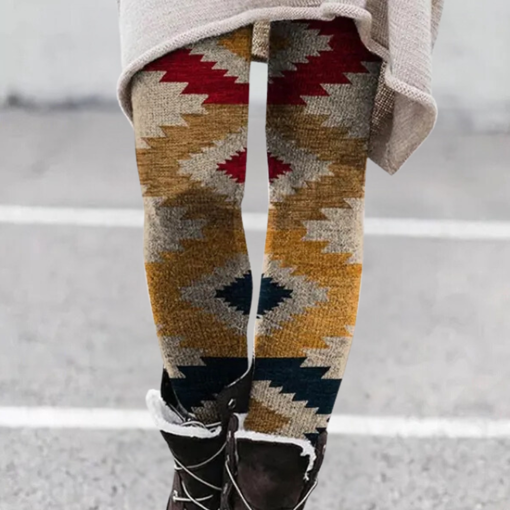 Legginsy Boho z Azteckim Wzorem