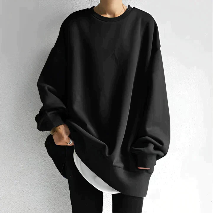 Oversize Bluza Damska o Prostym Kroju na Co Dzień