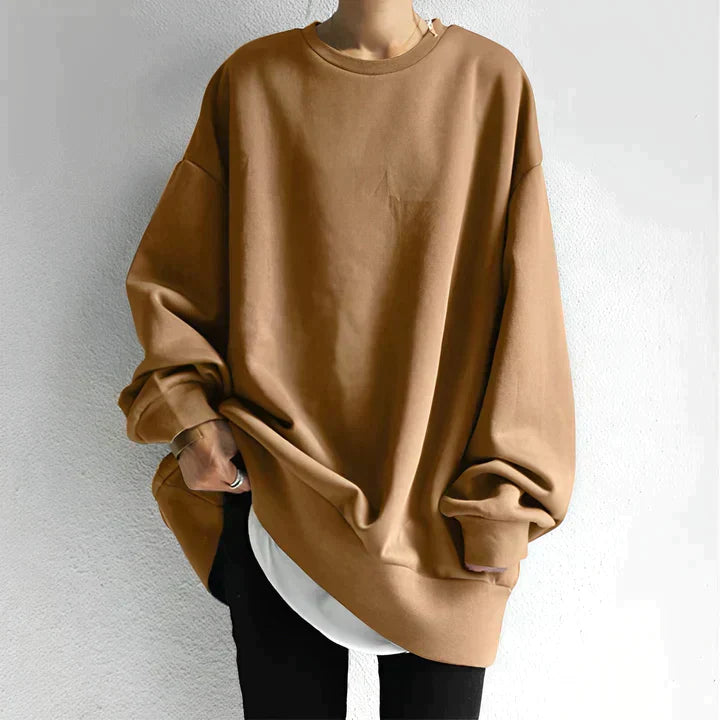 Oversize Bluza Damska o Prostym Kroju na Co Dzień