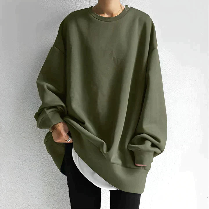 Oversize Bluza Damska o Prostym Kroju na Co Dzień