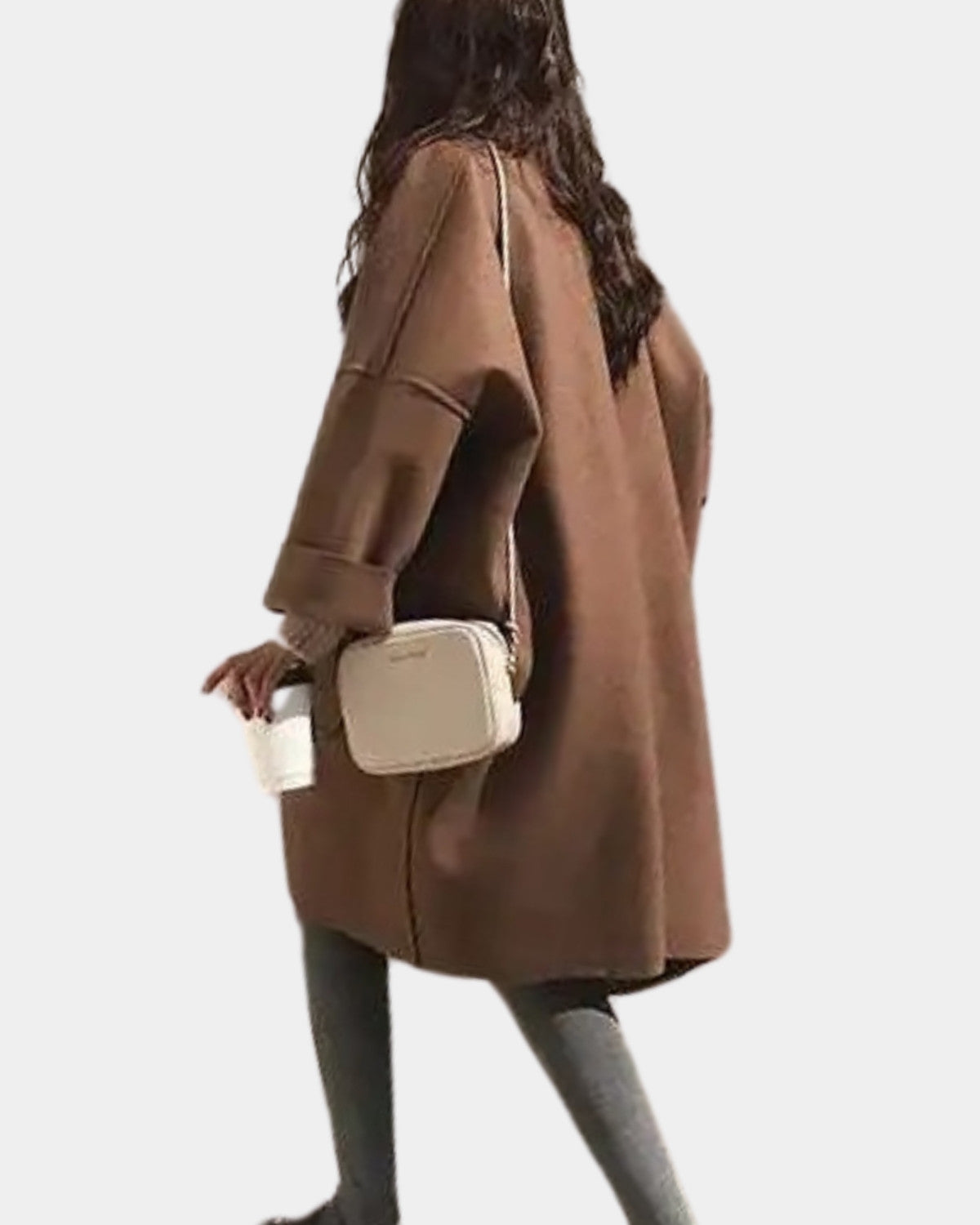 Krótki Płaszcz Kimono o Minimalistycznym Kroju