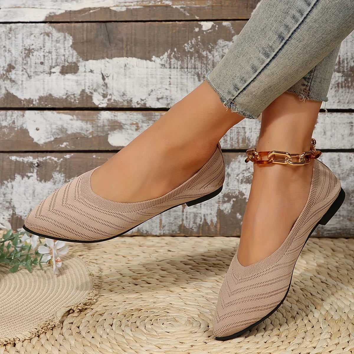 Eleganckie baleriny w szpic lekkie wygodne klasyczne buty