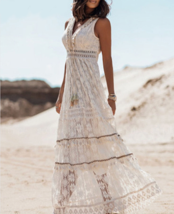 Celestyna | Sukienka maxi boho o zwiewnym kroju