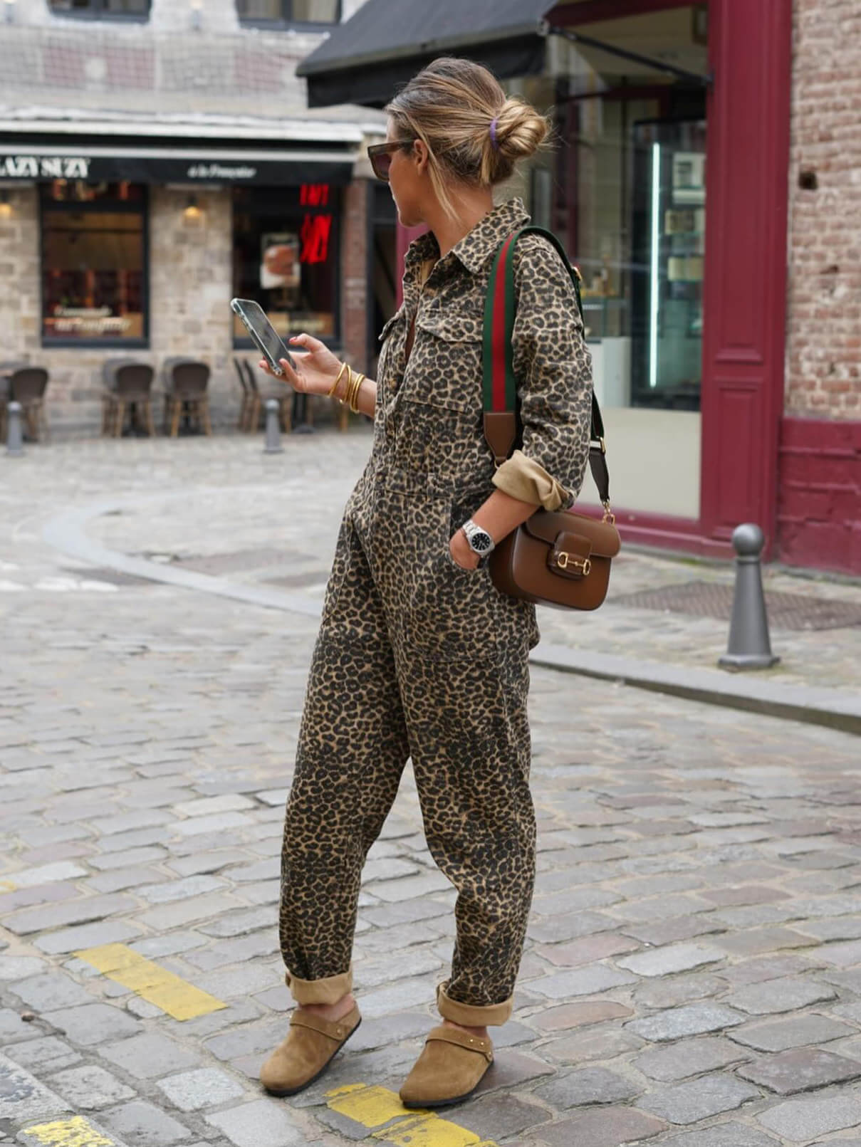 Damski kombinezon wzorzysty luźny casual stylowy wygodny