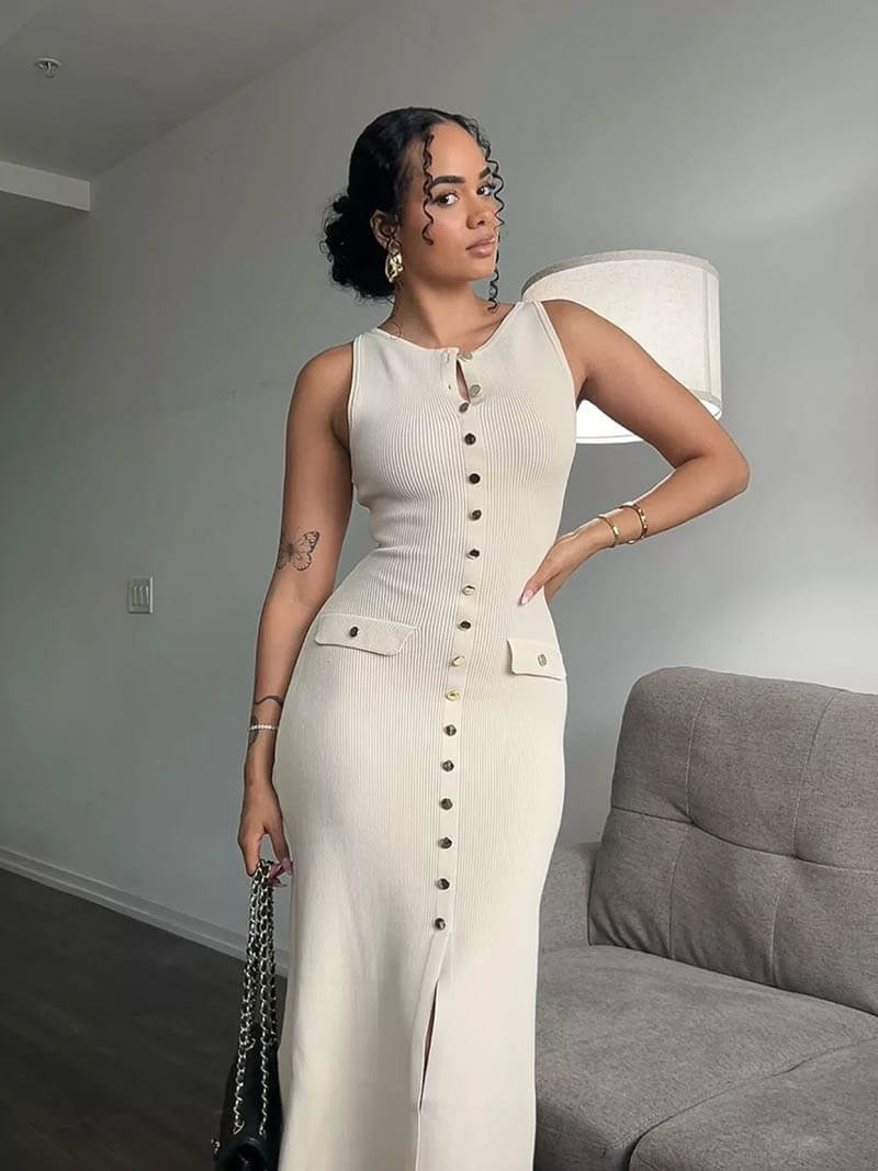 Calivra | Elegancka sukienka maxi do ziemi