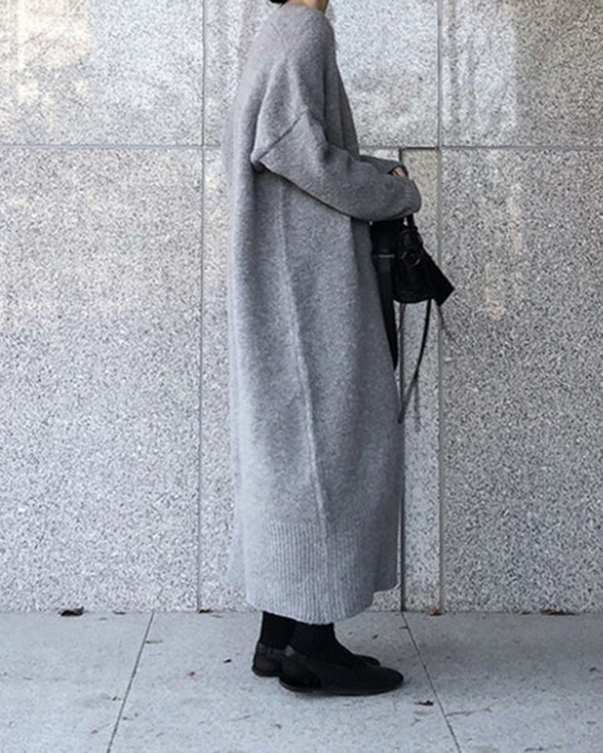 Długi Kardigan Maxi bez Zapięcia – Minimalistyczny i Elegancki