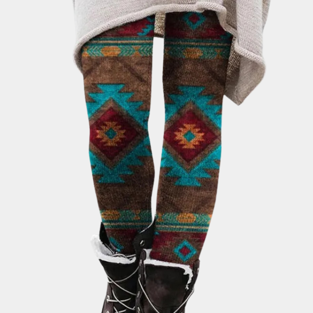 Legginsy Boho z Azteckim Wzorem