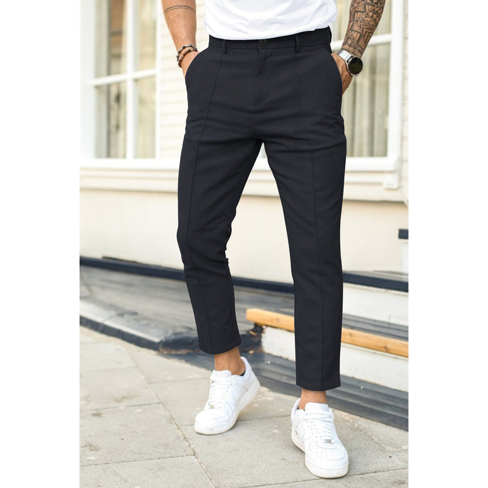 Męskie Spodnie Eleganckie Slim Fit Nowoczesny Styl i Komfort