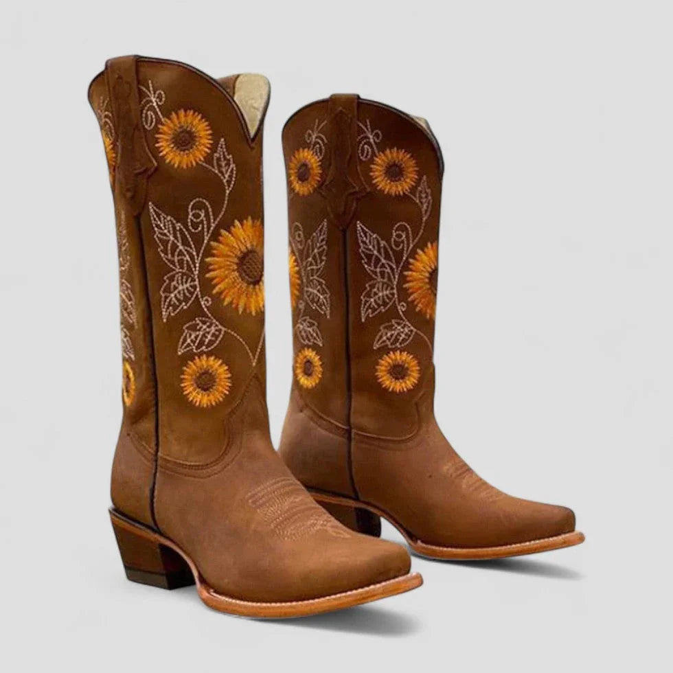 Haftowane Kowbojki Damskie w Stylu Western