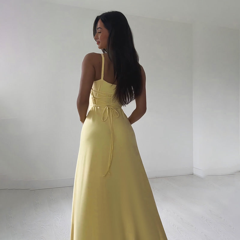 Anaïs | Sukienka maxi bez ramiączek o eleganckim romantycznym kroju