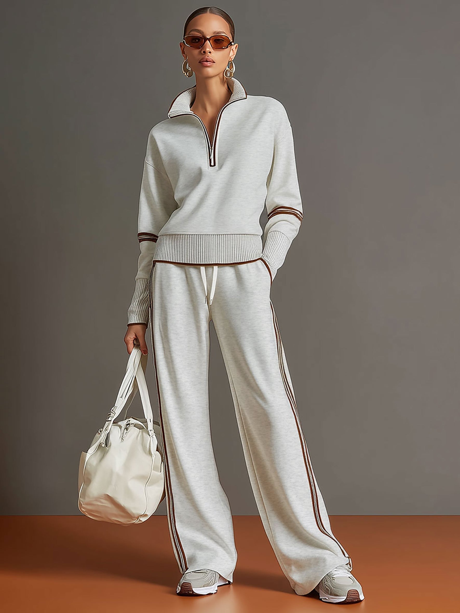 Damski komplet dresowy elegancki wygodny stylowy casual