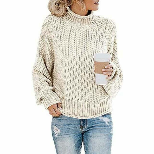 Gruby Sweter Damski o Luźnym Kroju