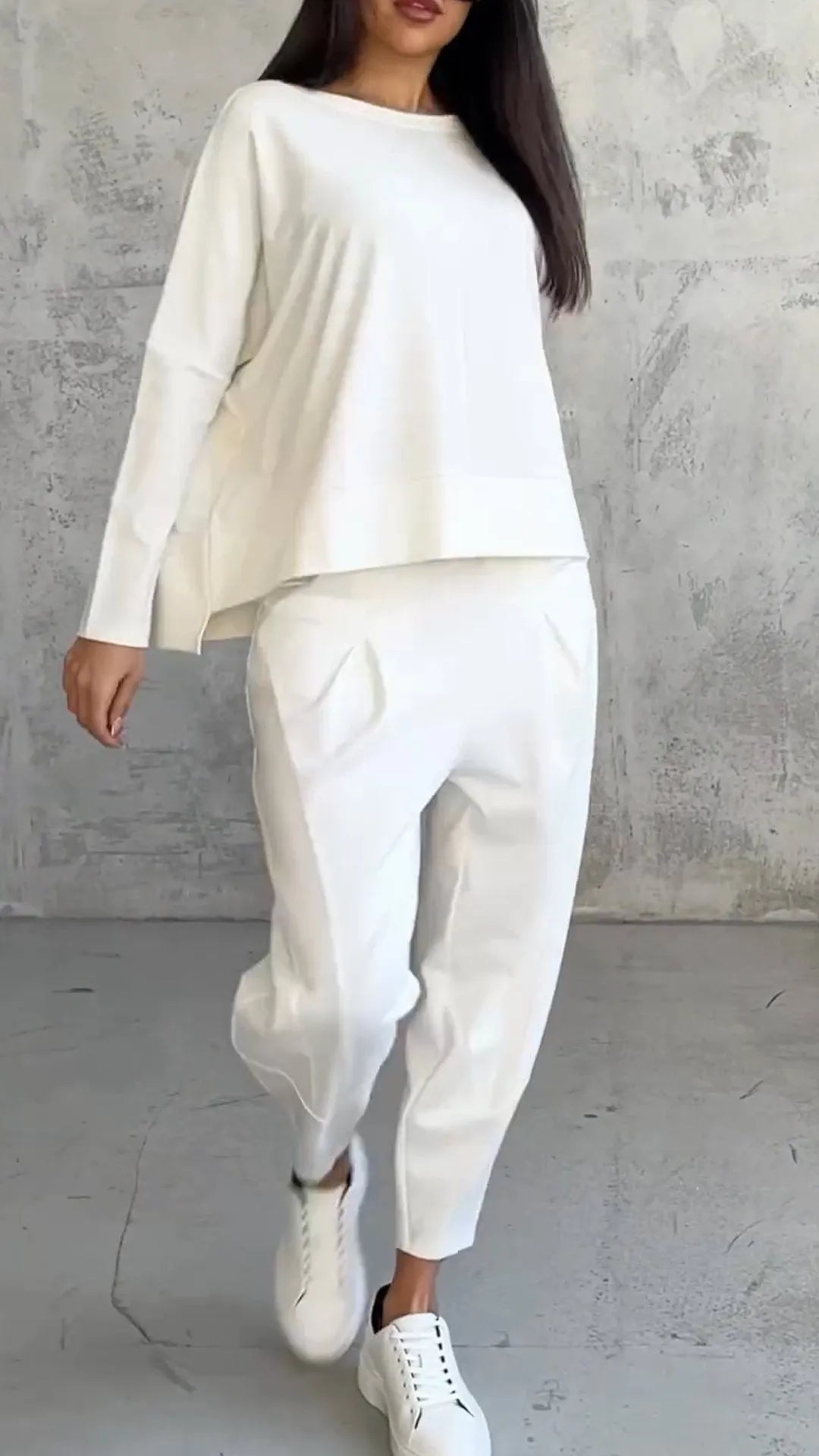 Damski Komplet Dresowy Casualowy do Codziennych Stylizacji
