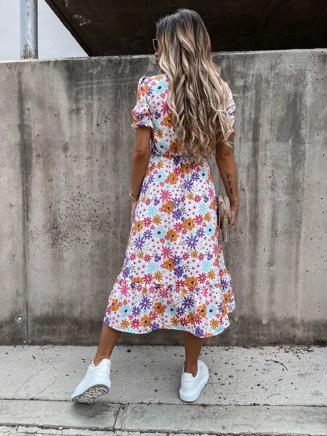 Maravelle | Letnia sukienka maxi w kwiaty