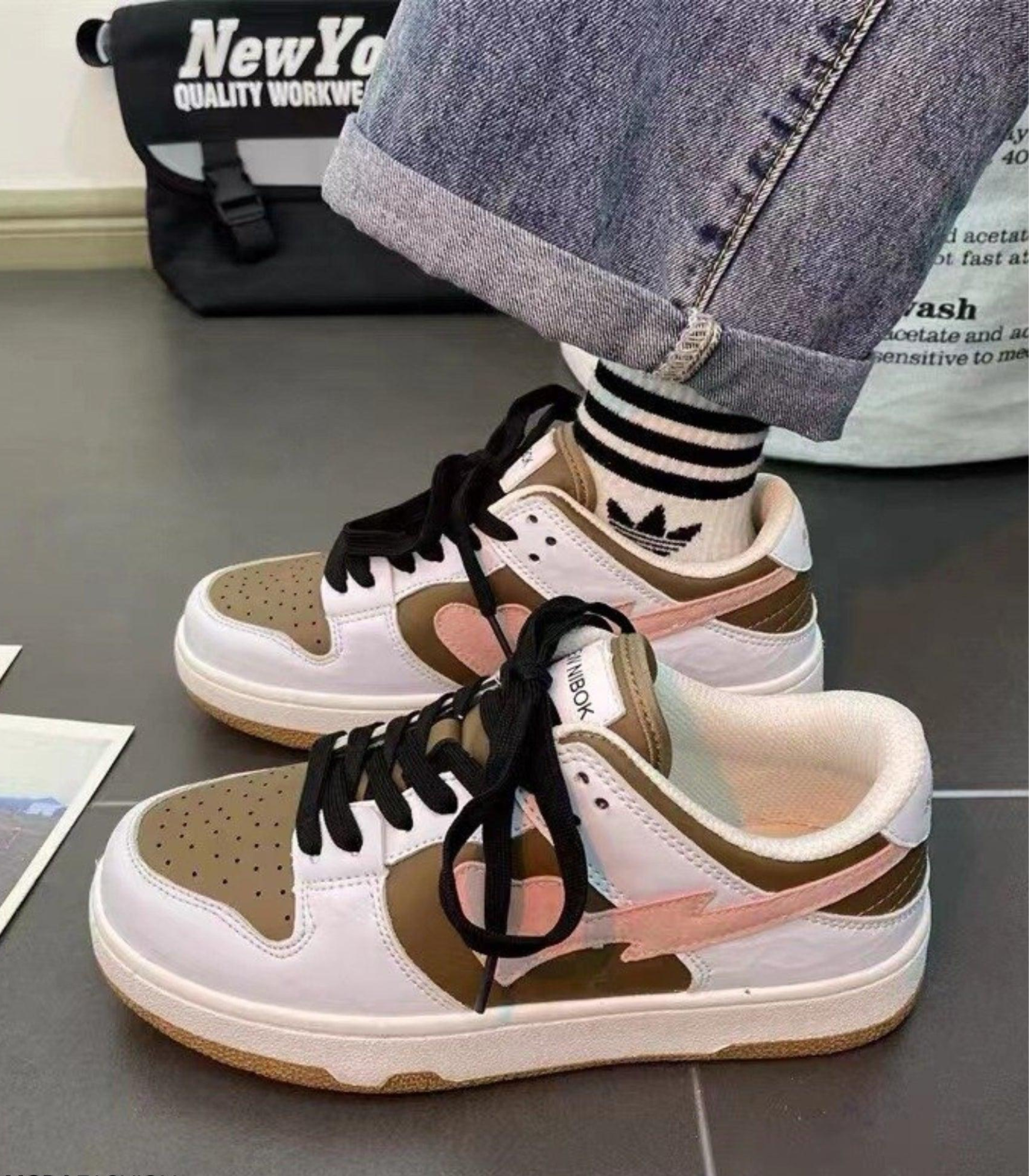 Damskie Sneakersy Casual Retro na Platformie Sportowe