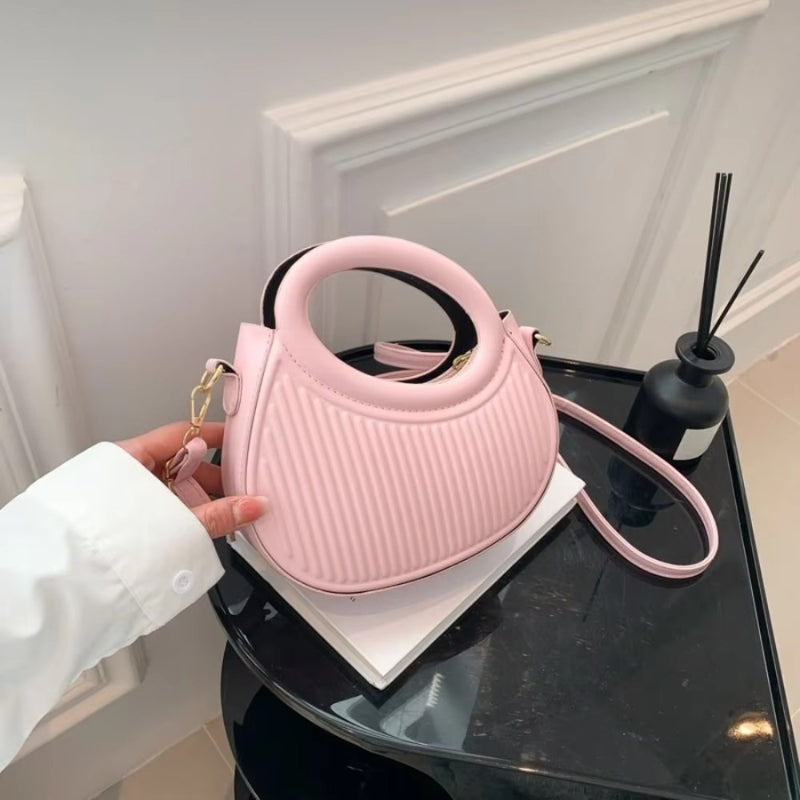 Mini Torebka Damska Okrągła na Ramię Elegancka