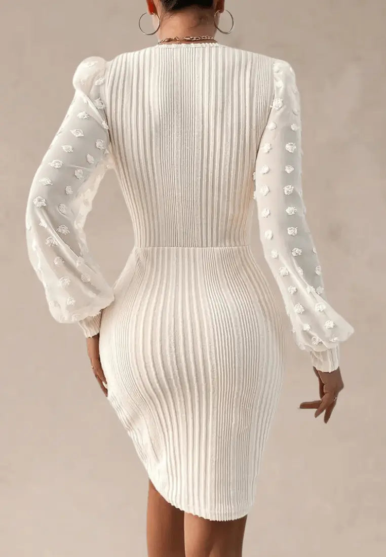Sukienka dzianinowa mini elegancka dopasowana stylowa