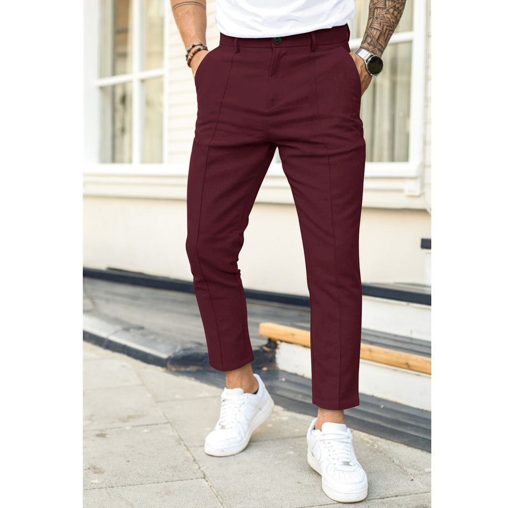 Męskie Spodnie Eleganckie Slim Fit Nowoczesny Styl i Komfort