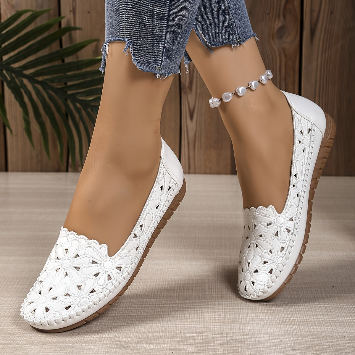 Damskie baleriny ażurowe lekkie wygodne buty na lato