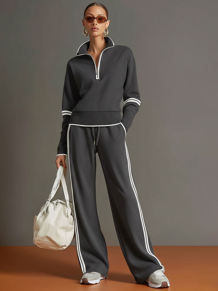 Damski komplet dresowy elegancki wygodny stylowy casual