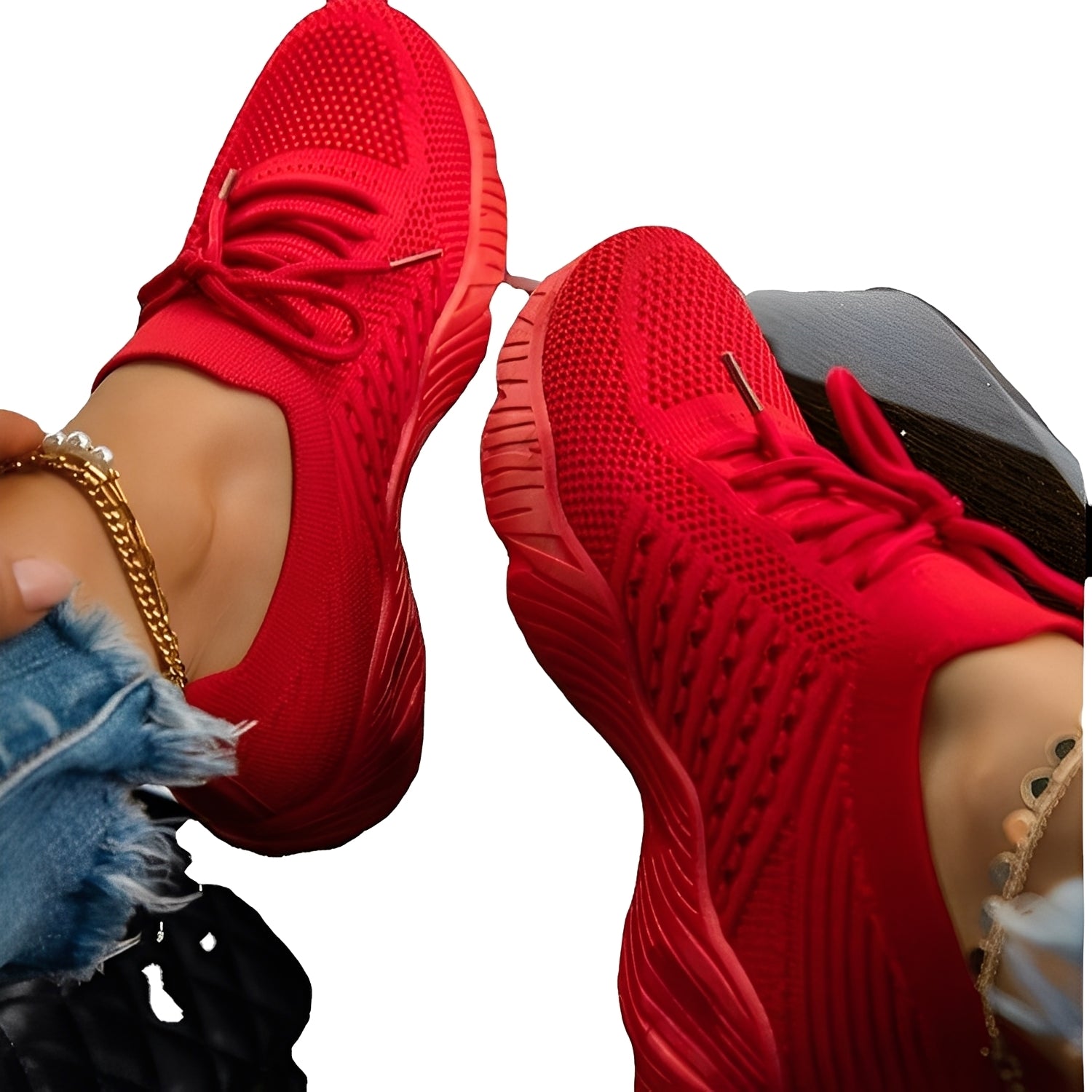 Damskie Oddychające Sneakersy Sportowe – Lekkie Buty do Chodzenia