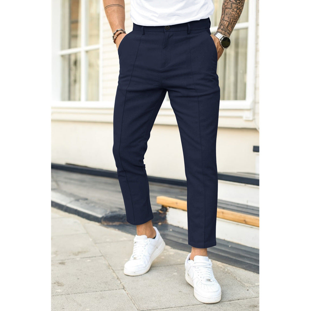 Męskie Spodnie Eleganckie Slim Fit Nowoczesny Styl i Komfort