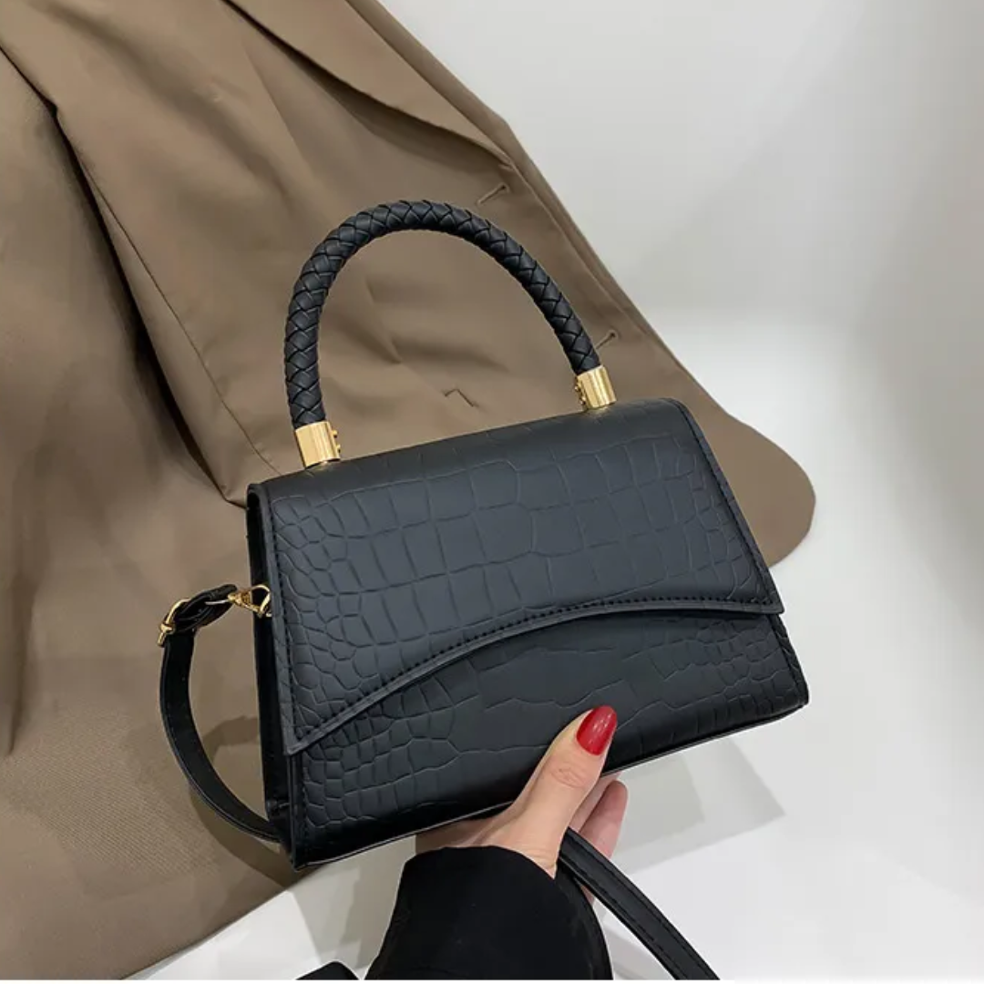 Elegancka Torebka Damska Krokodyl do Ręki i na Ramię