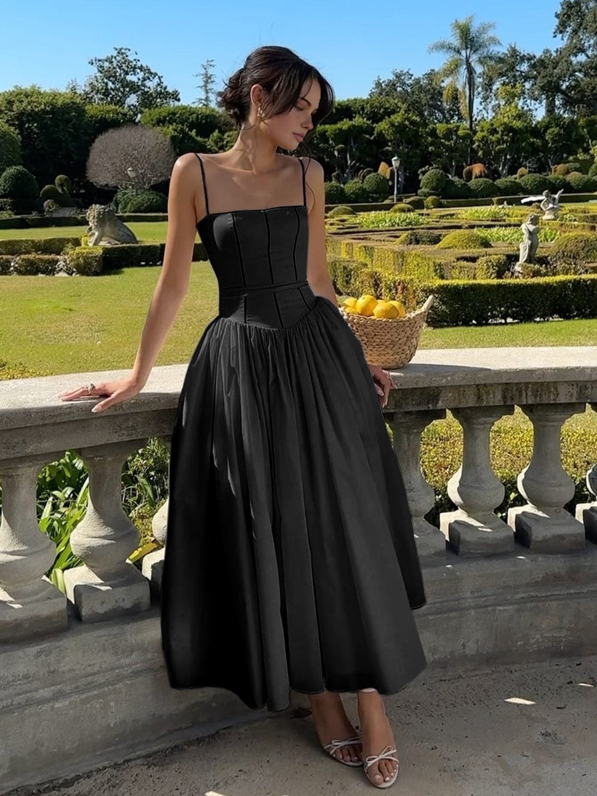 Evelisse | Letnia sukienka midi o lekkim, eleganckim fasonie