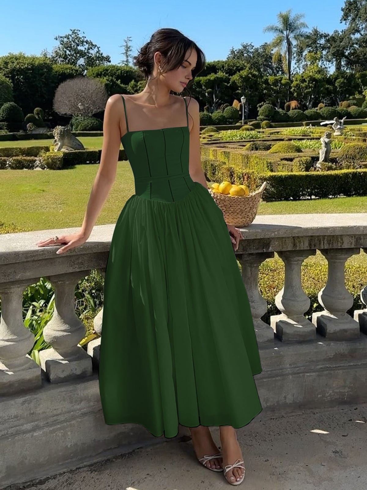 Evelisse | Letnia sukienka midi o lekkim, eleganckim fasonie