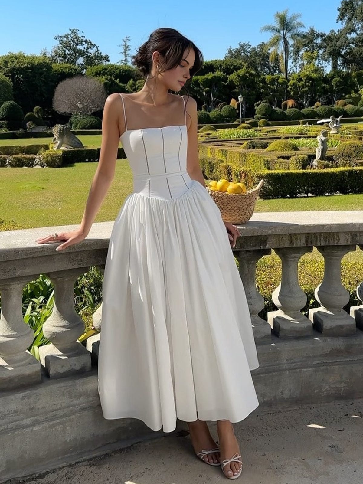 Evelisse | Letnia sukienka midi o lekkim, eleganckim fasonie