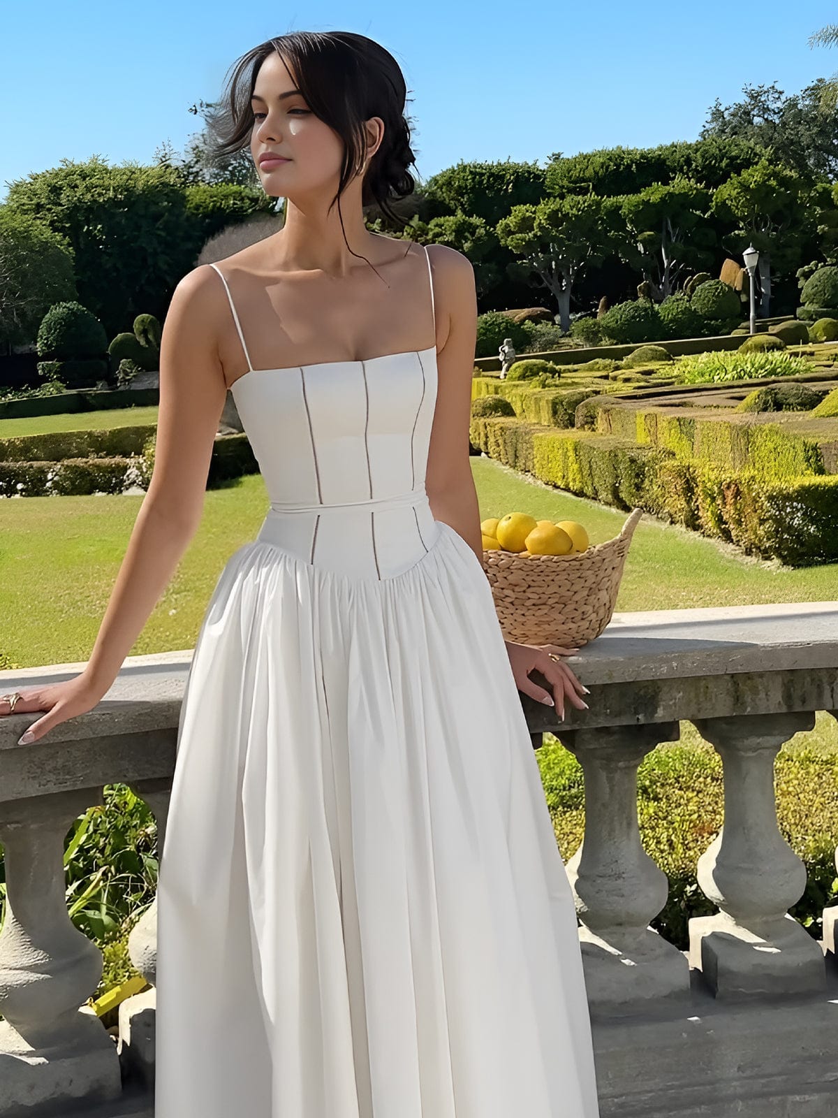 Evelisse | Letnia sukienka midi o lekkim, eleganckim fasonie