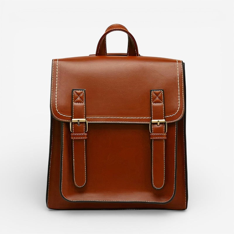 Elegancki plecak skórzany damski pojemny stylowy plecak miejski