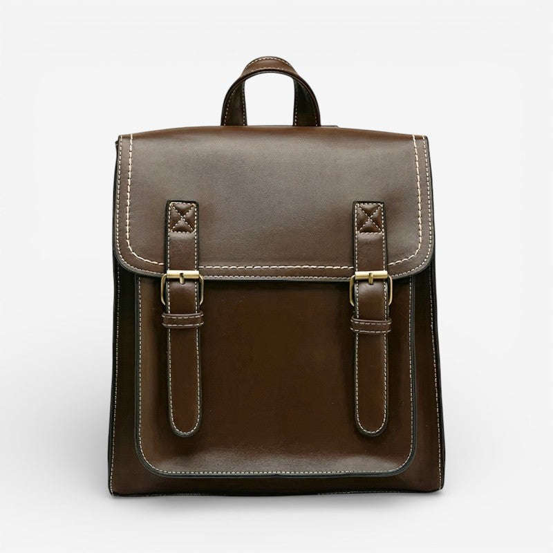 Elegancki plecak skórzany damski pojemny stylowy plecak miejski