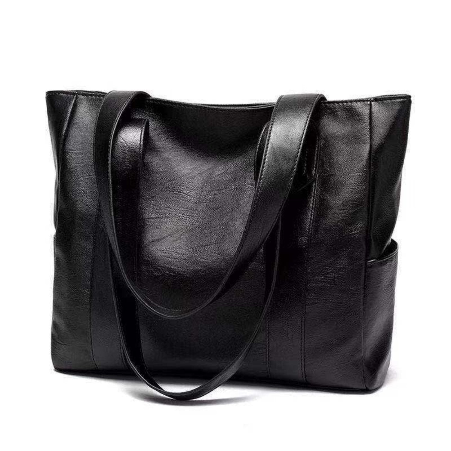 Duża Torebka Damska Shopper Skórzana Minimalistyczna