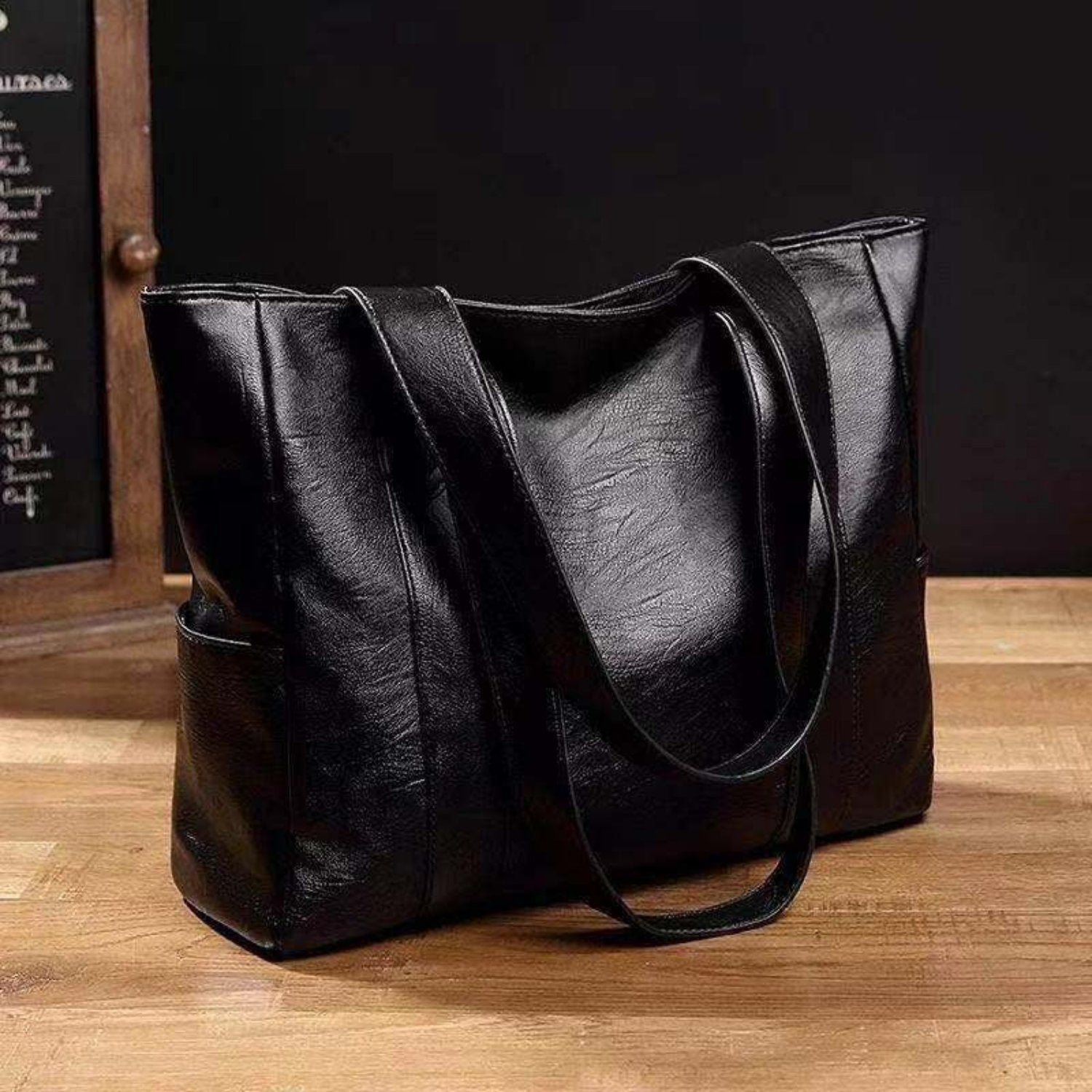 Duża Torebka Damska Shopper Skórzana Minimalistyczna